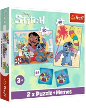 Σετ παζλ και παιχνίδι μνήμης Trefl 2 σε 1 - Happy Lilo&Stitch day / Disney Lilo&Stitch